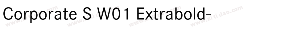 Corporate S W01 Extrabold字体转换